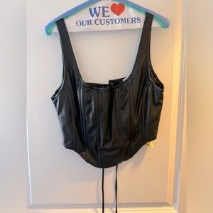 Faux Leather - Good American Top